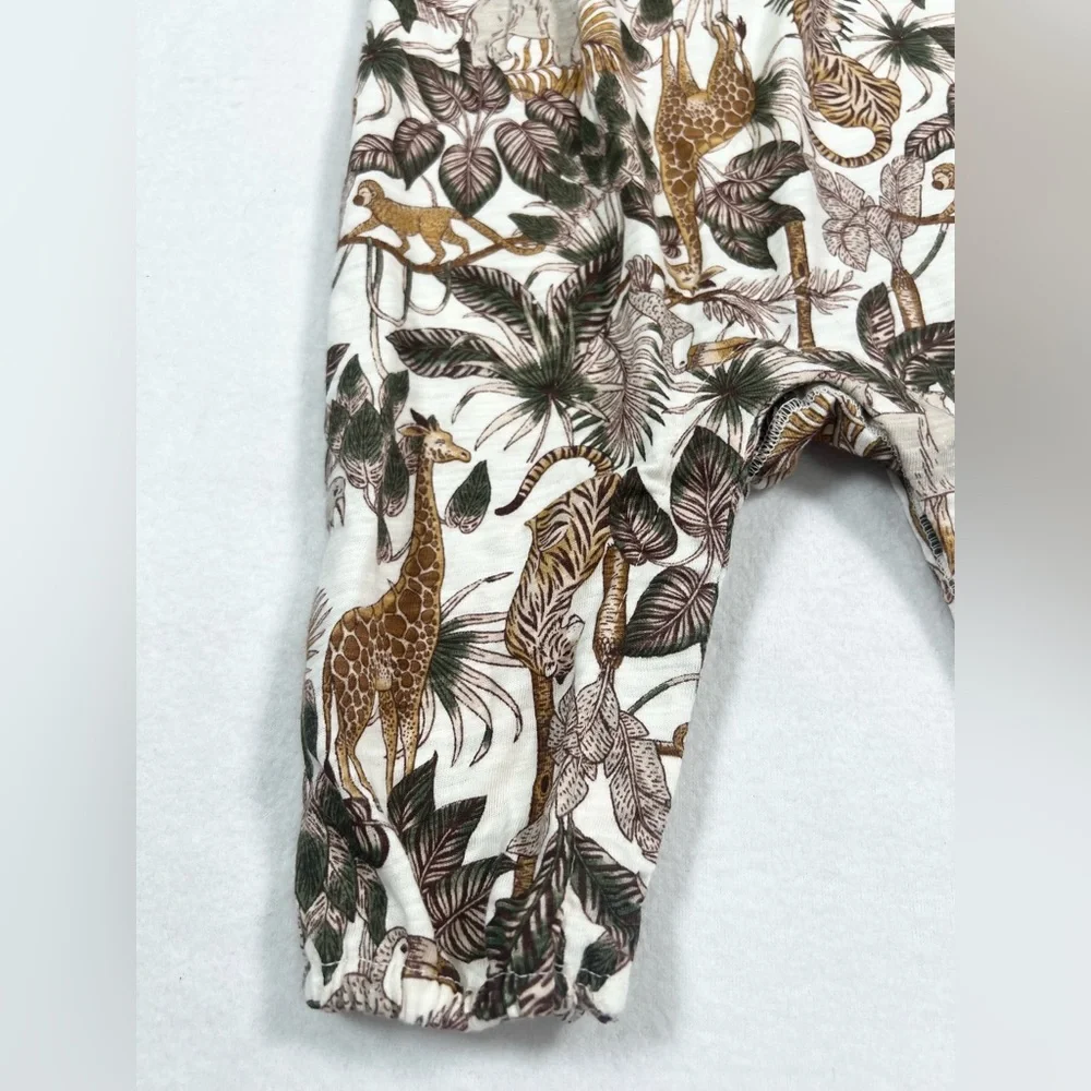 OLD NAVY NWT Baby Girl Jungle Safari Giraffe Romper 3-6m Animal Print Africa‎